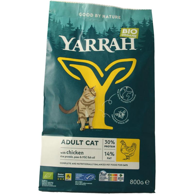 Yarrah Adult Kattenvoer Met Kip Bio