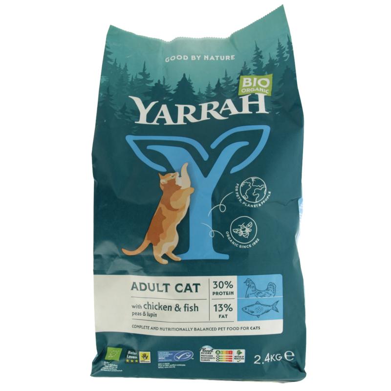 Yarrah Adult Kattenvoer Met Vis Bio