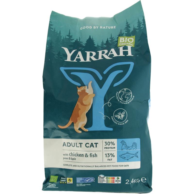 Yarrah Adult Kattenvoer Met Vis Bio
