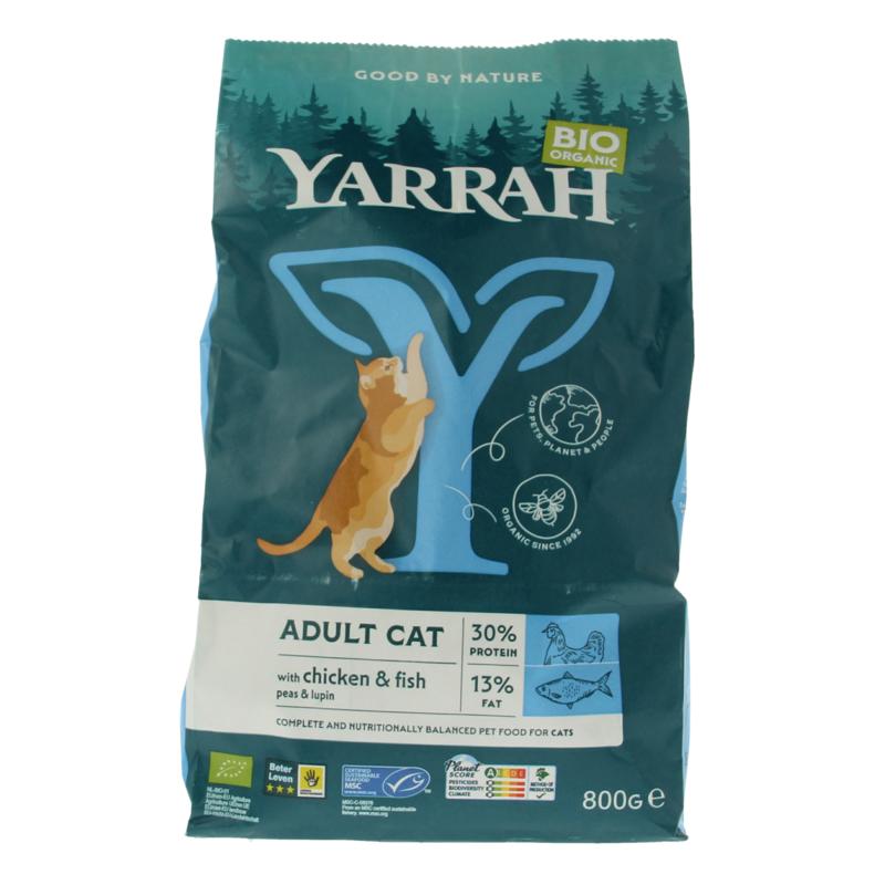 Yarrah Adult Kattenvoer Met Vis Bio