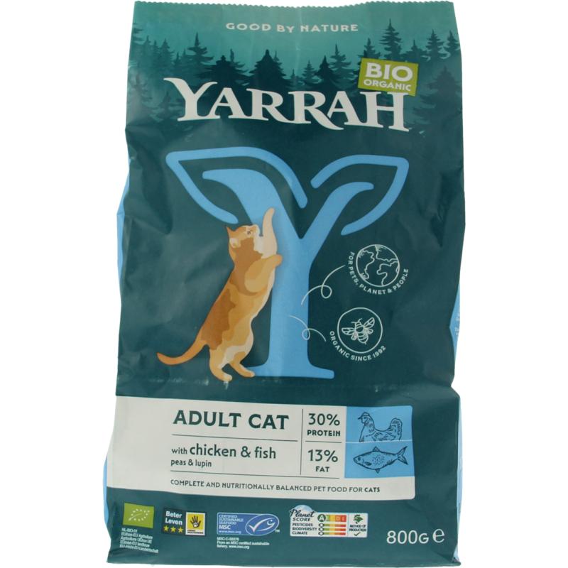 Yarrah Adult Kattenvoer Met Vis Bio