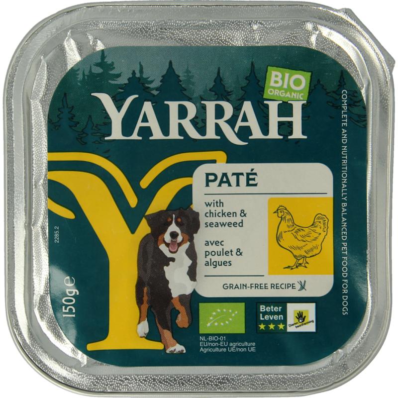 Yarrah Hondenvoer Pate Met Kip Bio