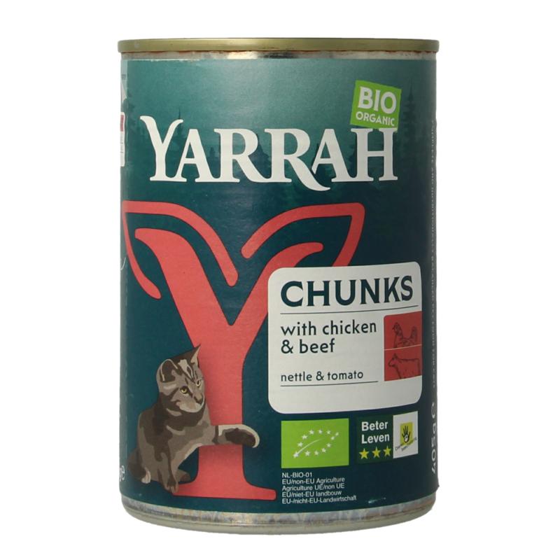 Yarrah Kattenvoer Chunks Met Kip En Rund Bio