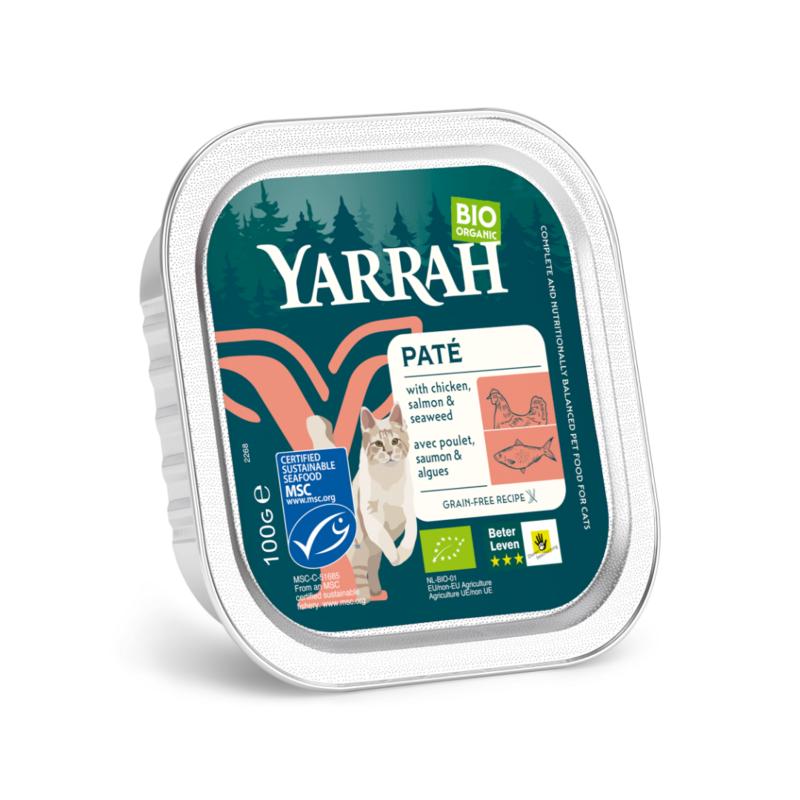 Yarrah Kattenvoer Pate Met Zalm Bio