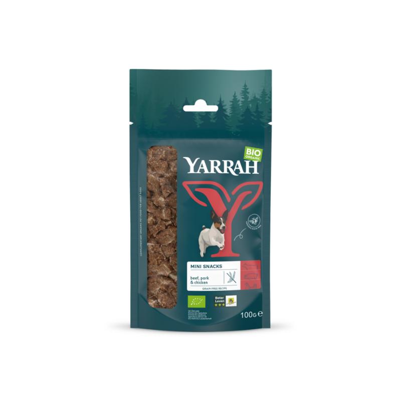 Yarrah Mini Snack Voor Honden Met Rund Varken En Kip Bio