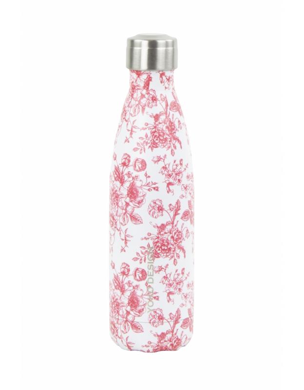 Yoko Drinkfles Toile De Jouy Red Isotherm 500Ml