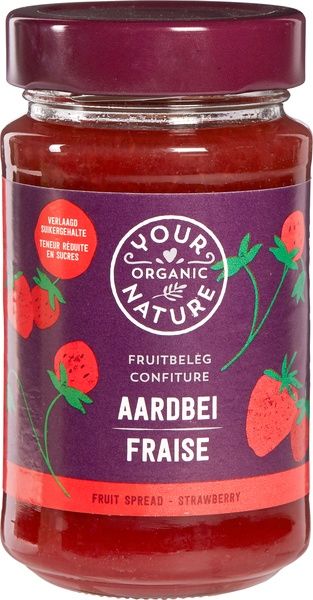 Your Organic Nat Fruit Beleg Aardbei Bio
