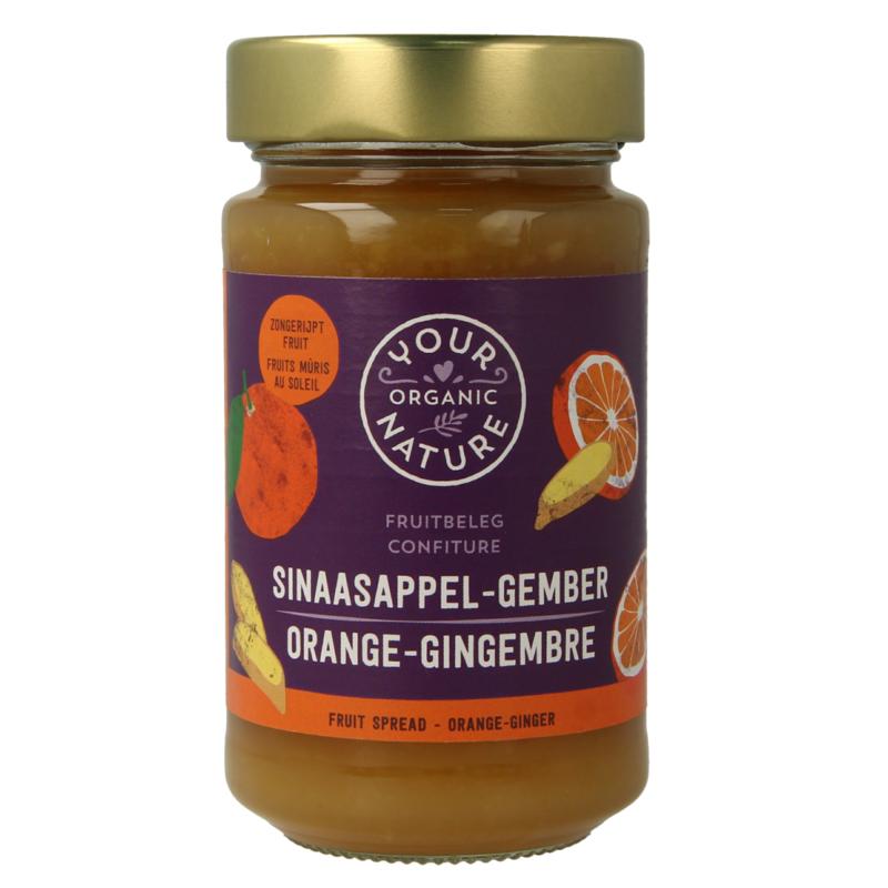 Your Organic Nat Fruit Beleg Sinaasappel  Gember Bio