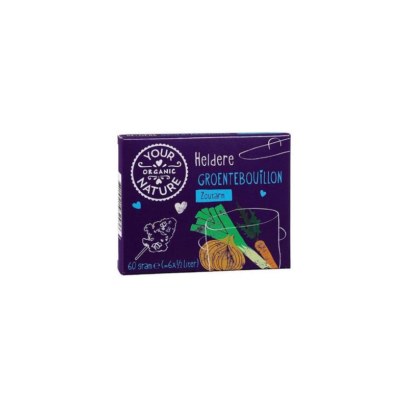 Your Organic Nat Heldere Groentebouillon Zoutarm Bio