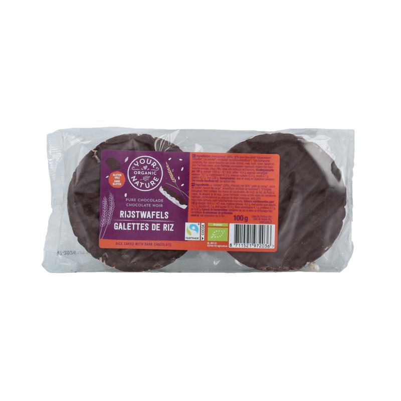 Your Organic Nat Rijstwafel Chocolade Puur Bio