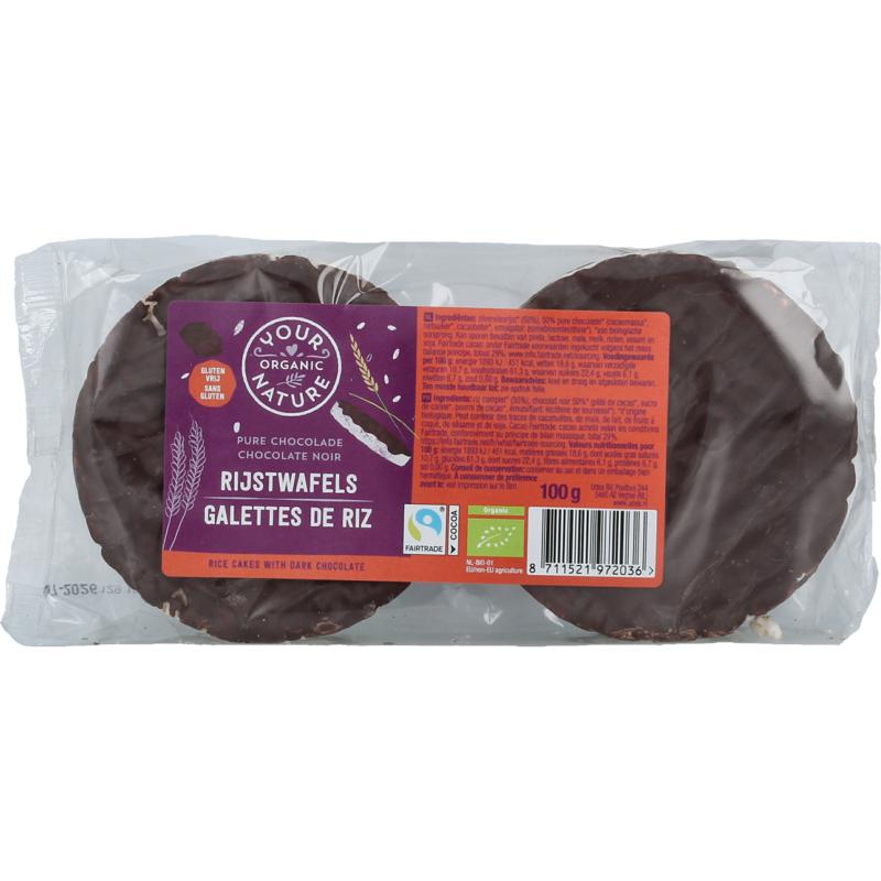 Your Organic Nat Rijstwafel Chocolade Puur Bio