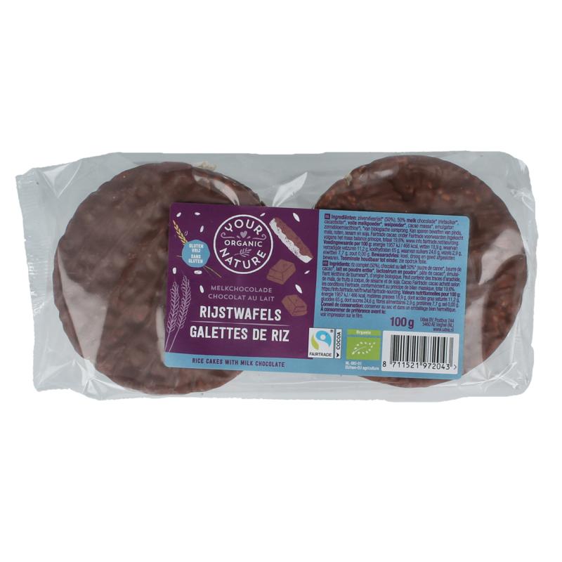 Your Organic Nat Rijswafels Choco Melk Bio