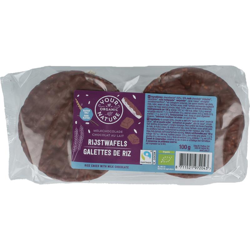 Your Organic Nat Rijswafels Choco Melk Bio