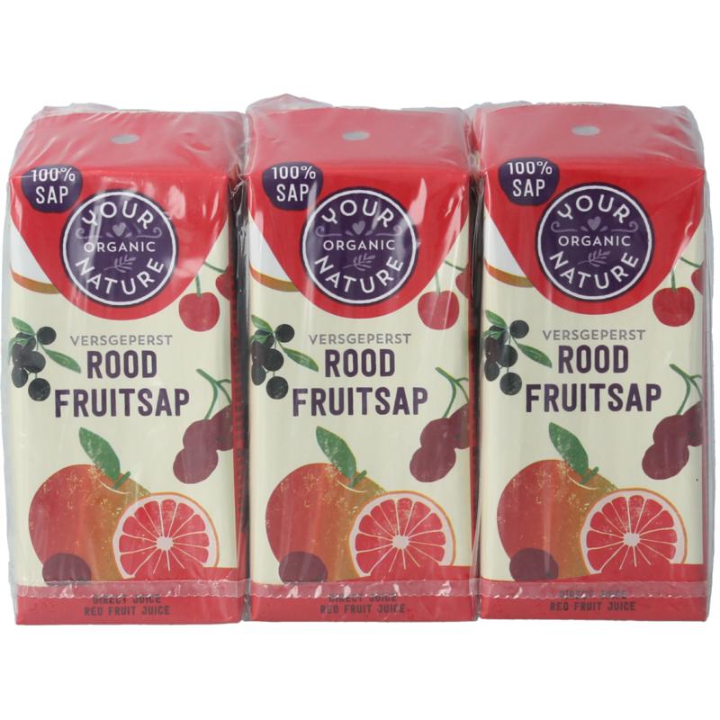 Your Organic Nat Rood Fruitsap 200 Ml Bio