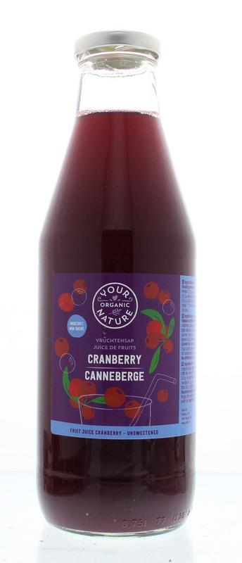 Your Organic Nat Vruchtensap Cranberry Ongezoet Bio