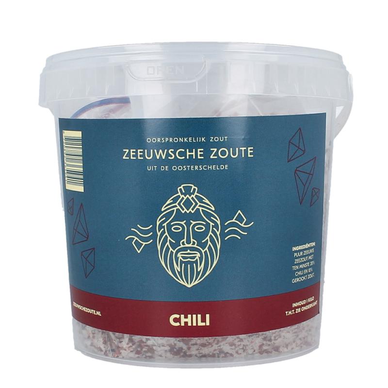 Zeeuwsche Zoute Zout Met Chili In Emmer