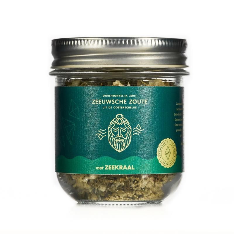 Zeeuwsche Zoute Zout Met Zeekraal Glazen Pot