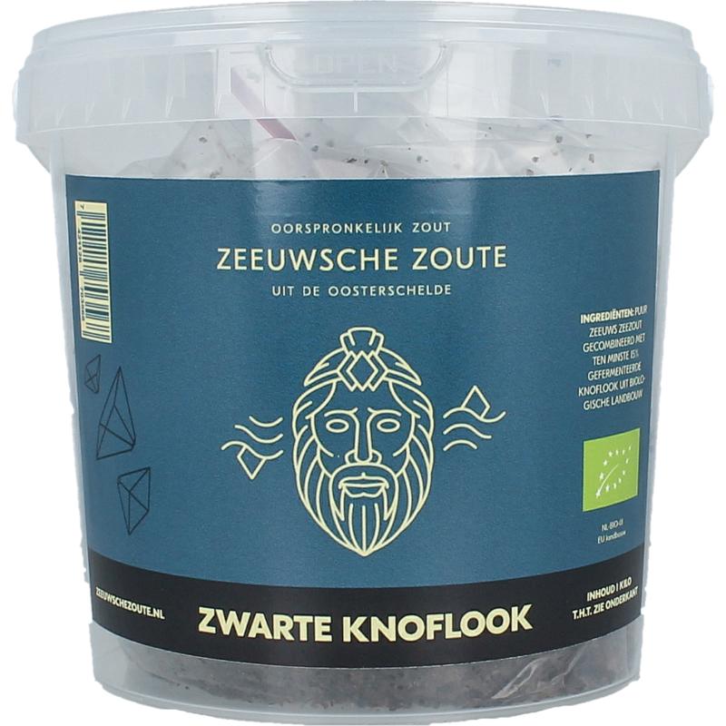 Zeeuwsche Zoute Zout Met Zwarte Knoflook Bio