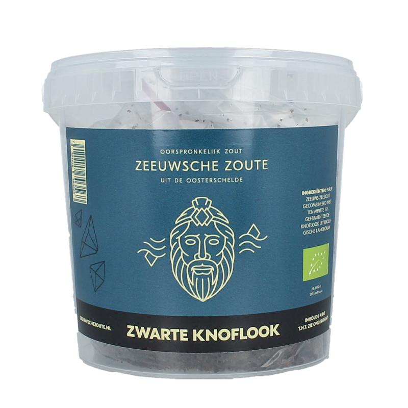Zeeuwsche Zoute Zout Met Zwarte Knoflook Bio