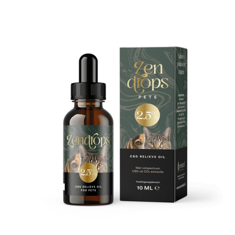 Zendrops Cbd Olie Huisdieren 2.5% Hond En Kat