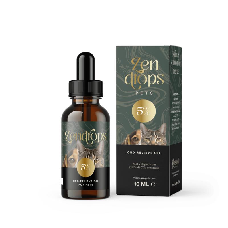 Zendrops Cbd Relieve Oil Pets 5%