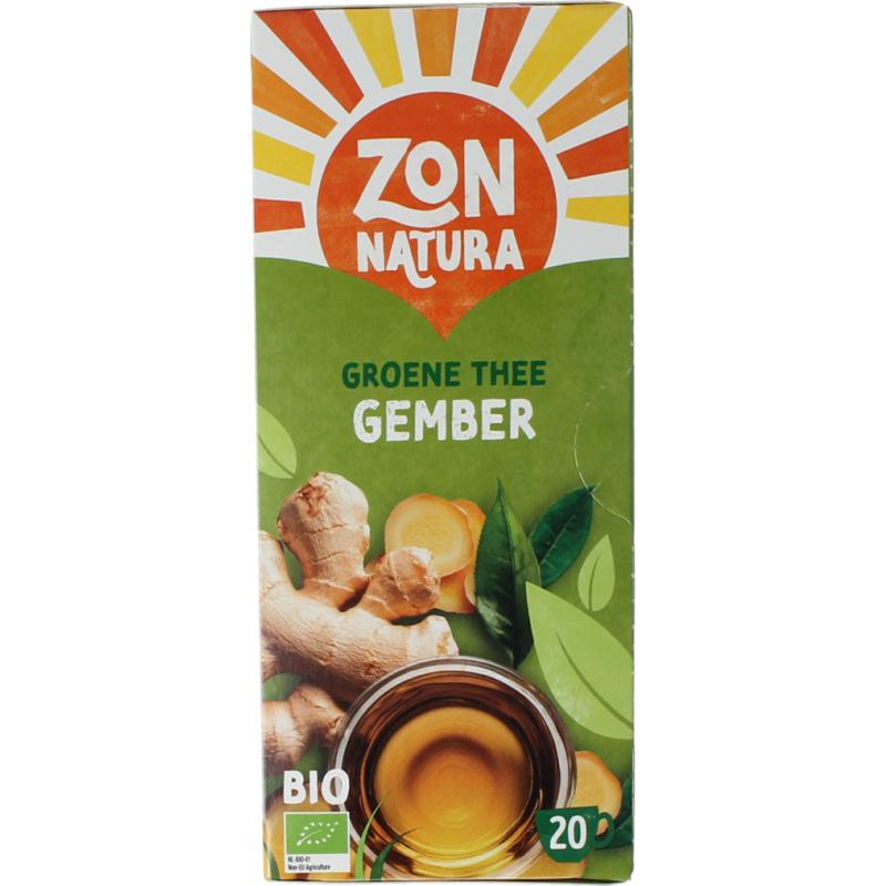 Zonnatura Groene Thee Gember Bio