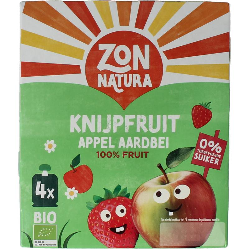 Zonnatura Knijpfruit Appelaardbei Bio