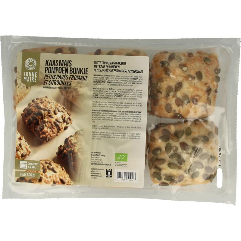 Zonnemaire Kaas Mais Broodje Pompoenpit Bio